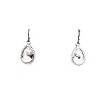 DARLING SPARKLE CHROME BEADED DROP EARRINGS