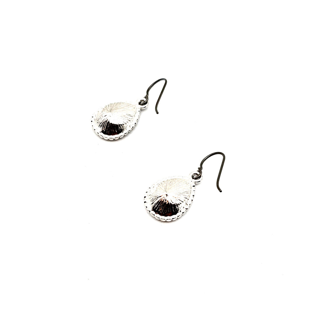 DARLING SPARKLE CHROME BEADED DROP EARRINGS