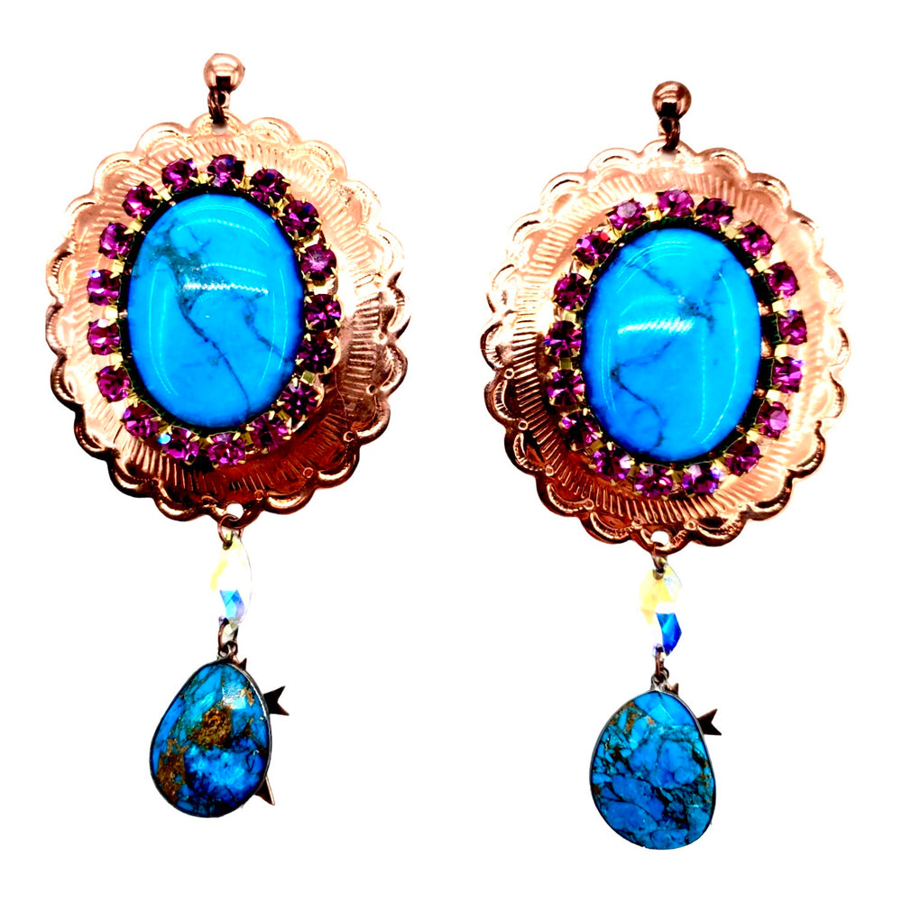 PONDEROSA SHANE CONCHO EARRINGS