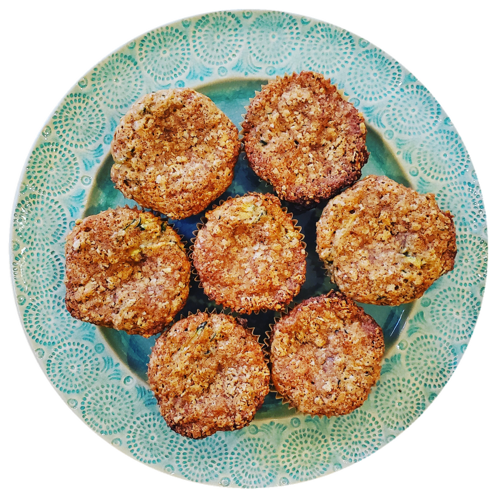 ZUCCHINI CINNAMON OAT MUFFINS