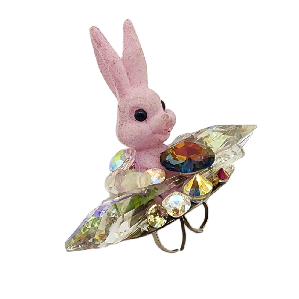 KILLER BUNNY SPIKE RING PINK