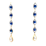 EGYPTIAN GOLD EYE OF GOD DUSTER EARRINGS