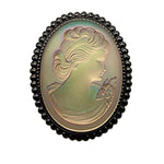 IMPERIAL SPANISH LAVENDER GLASS LADY CAMEO RING