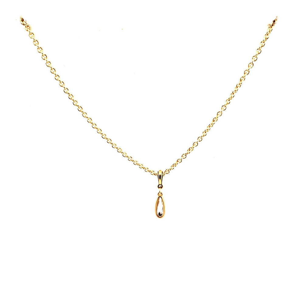 DARLING SHIMMER RAINDROP GOLD NECKLACE