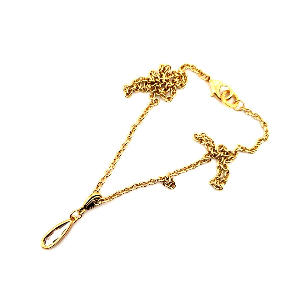 DARLING SHIMMER RAINDROP GOLD NECKLACE