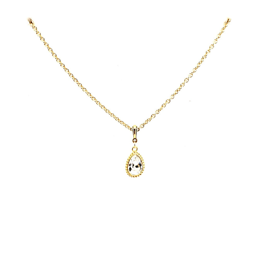 DARLING SPARKLE GOLD BEADED DROP NECKLACE