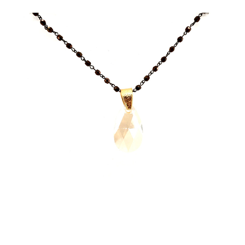 RARE FIND GOLD DUST DROP COPPER CHAIN NECKLACE