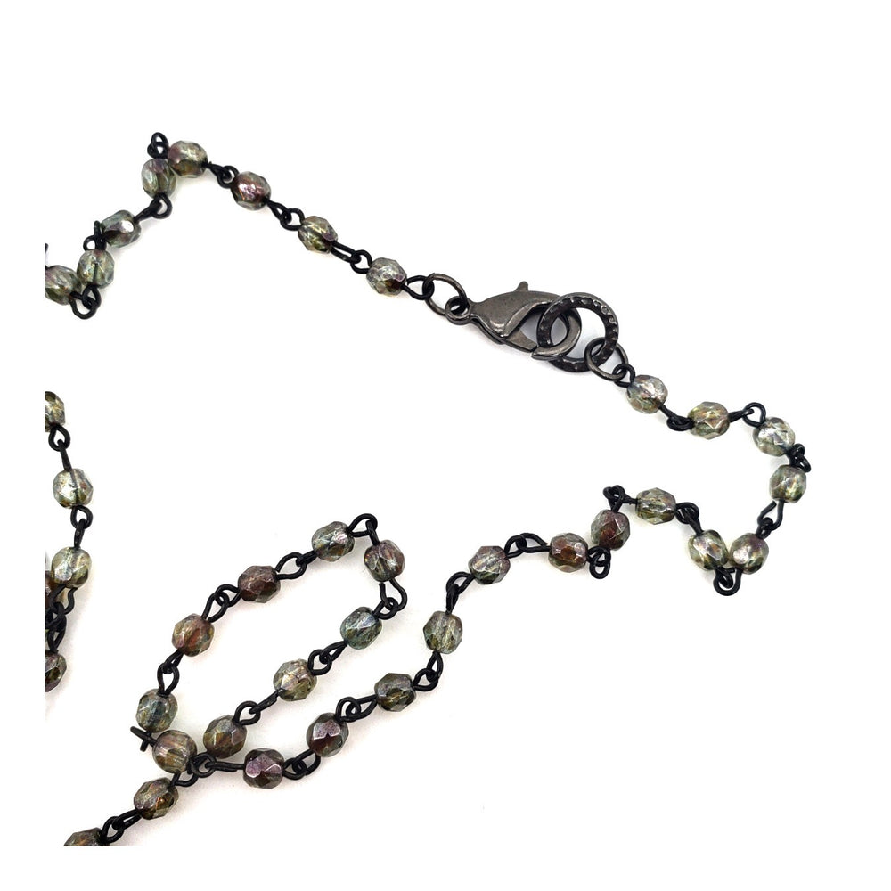 RARE FIND HONEY BUTTER ROUND SAGE CHAIN NECKLACE