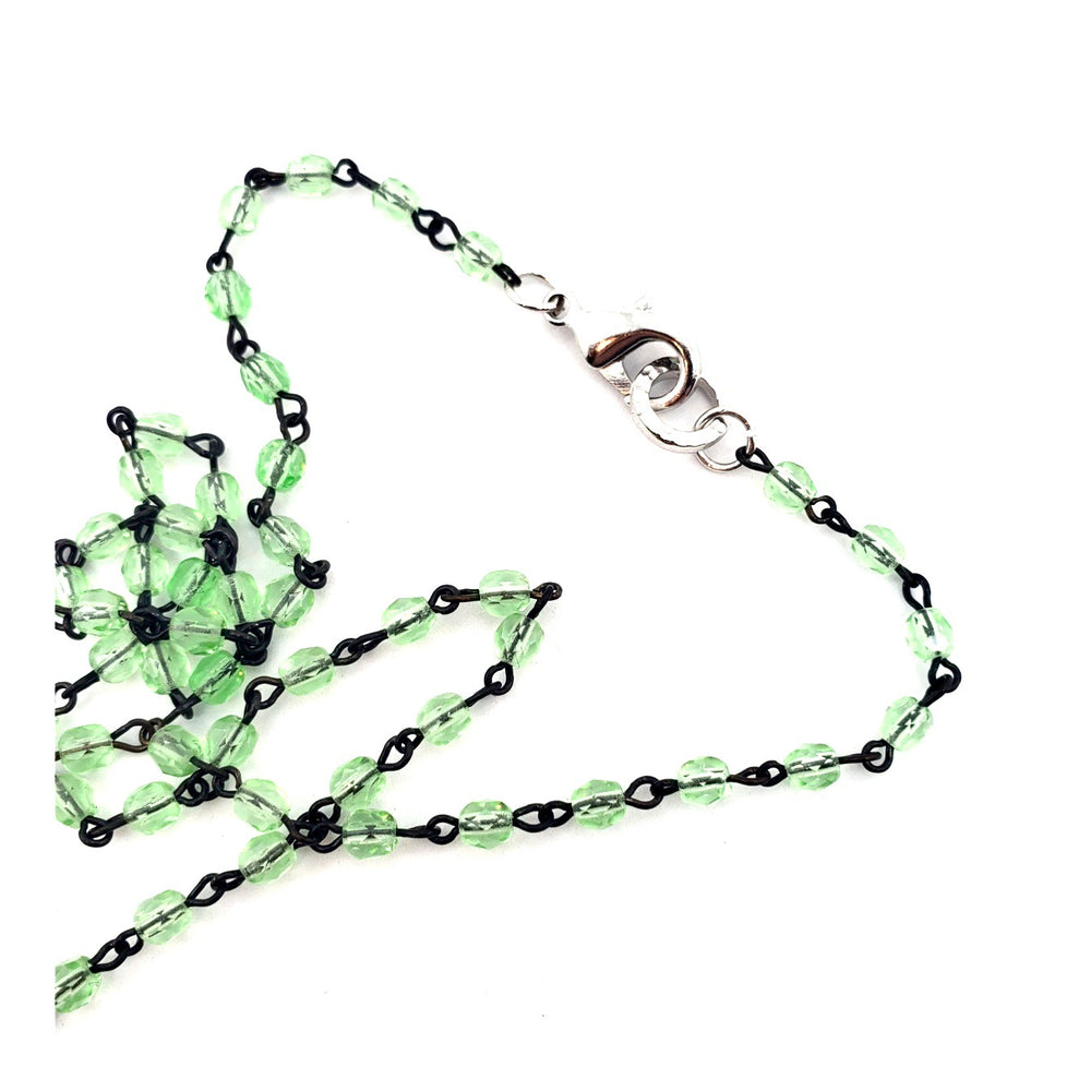 RARE FIND SAGE DROP TEA LEAF CHAIN NECKLACE