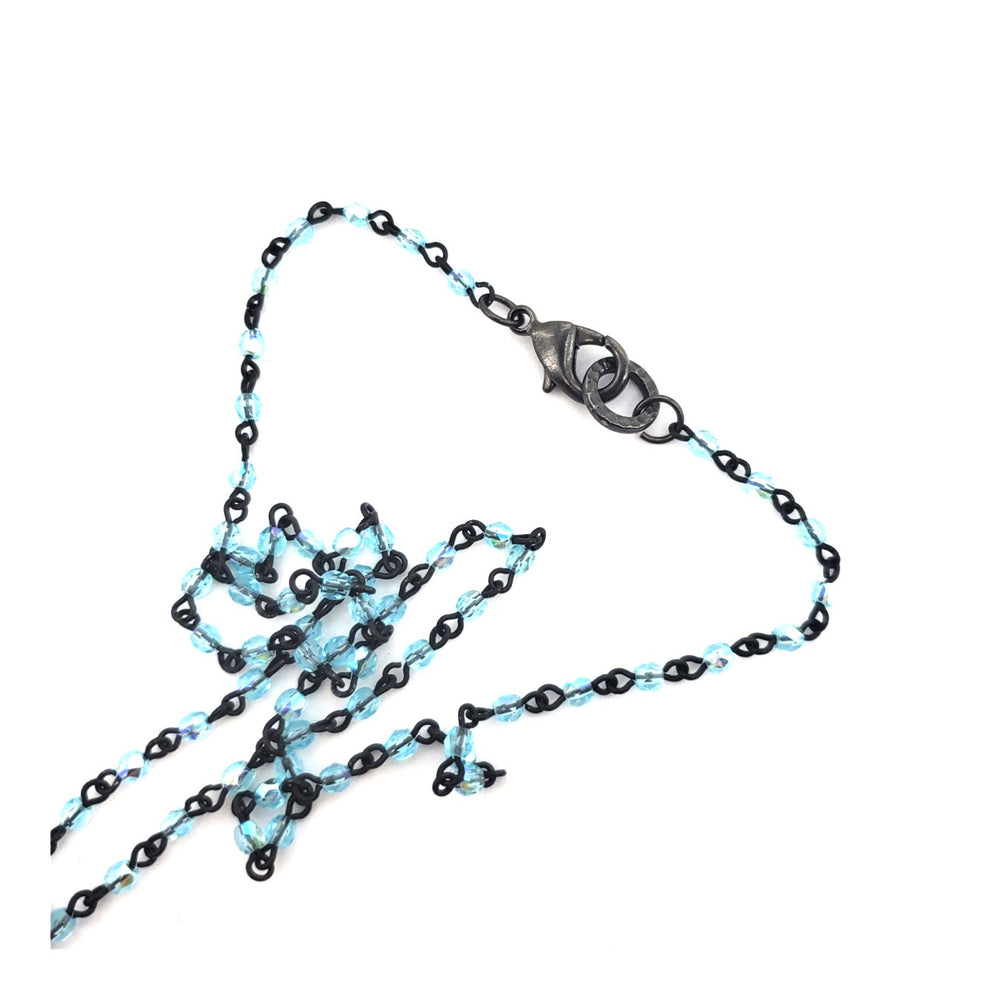 RARE FIND SAHARA ROUND BLUE BIRD CHAIN NECKLACE