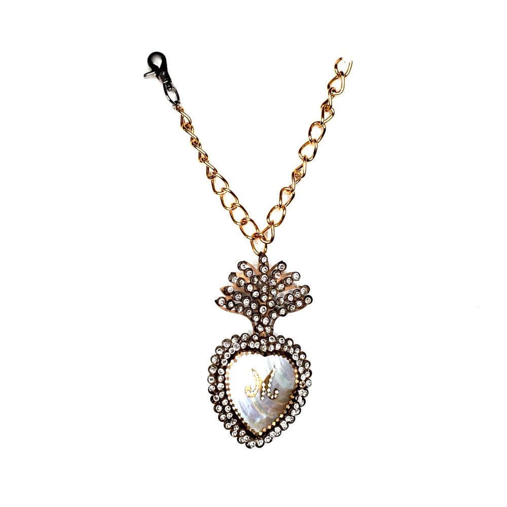 TRIAL BY FIRE HEART MEDALLION NECKLACE