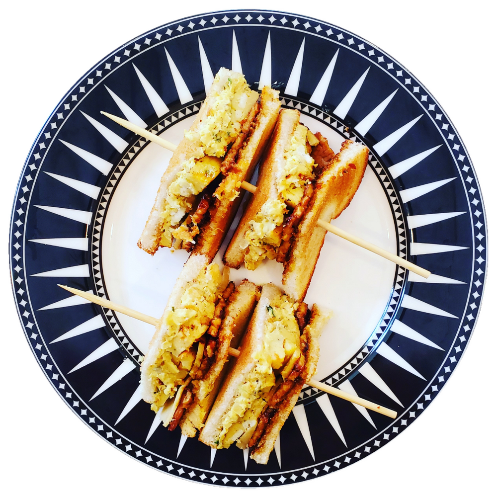 PEPPER JACK CHEESE BACON UNEGG SALAD TOAST SANDWICH