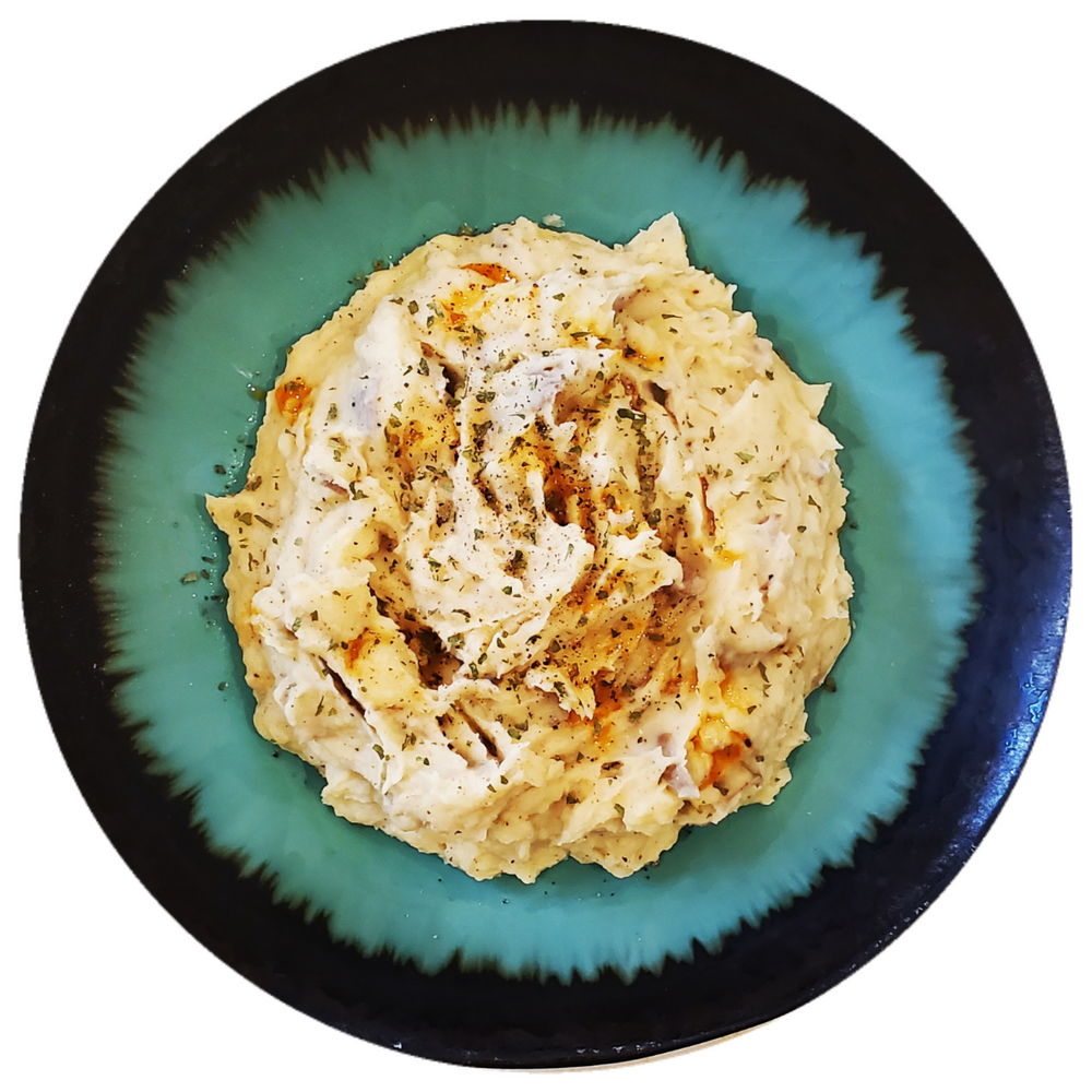 BLACK GARLIC MUSHROOM ADOBO CHILI OIL MASHED POTATOES