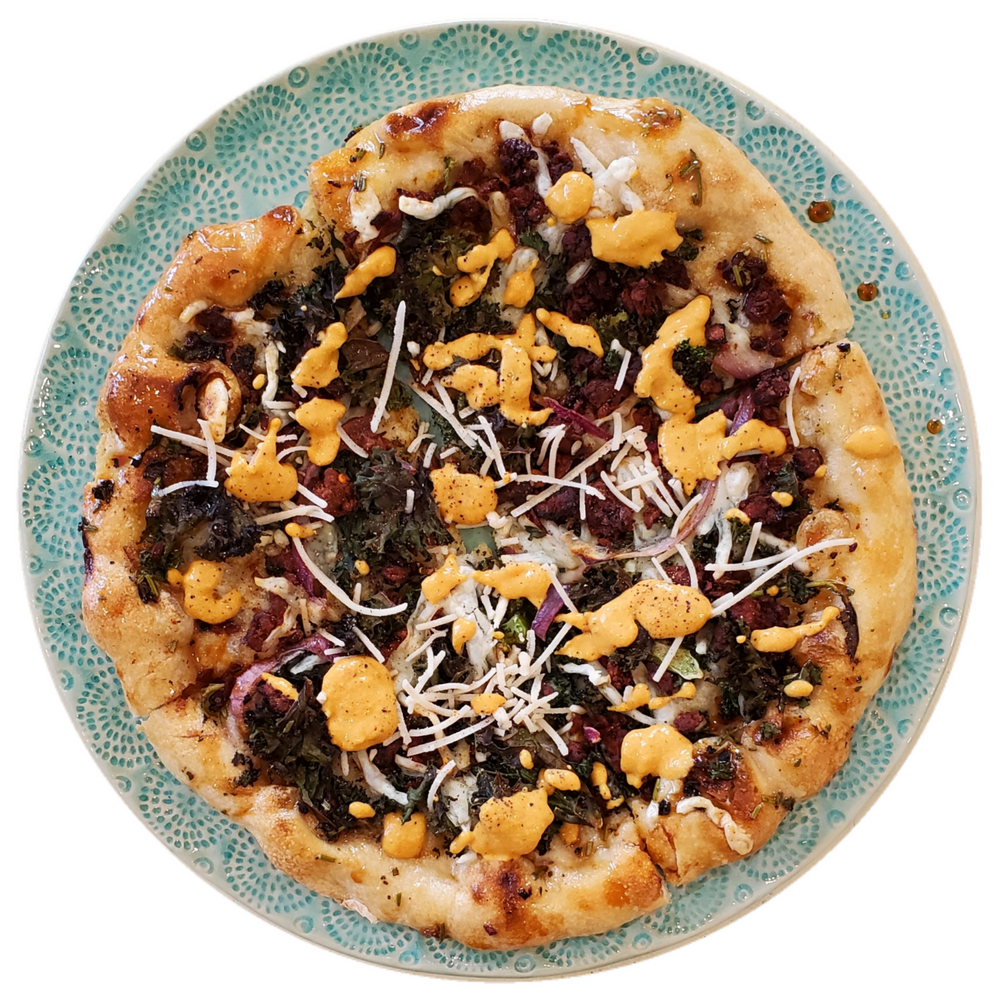 ROSEMARY BROWN BUTTER KALE CHORIZO PIZZA