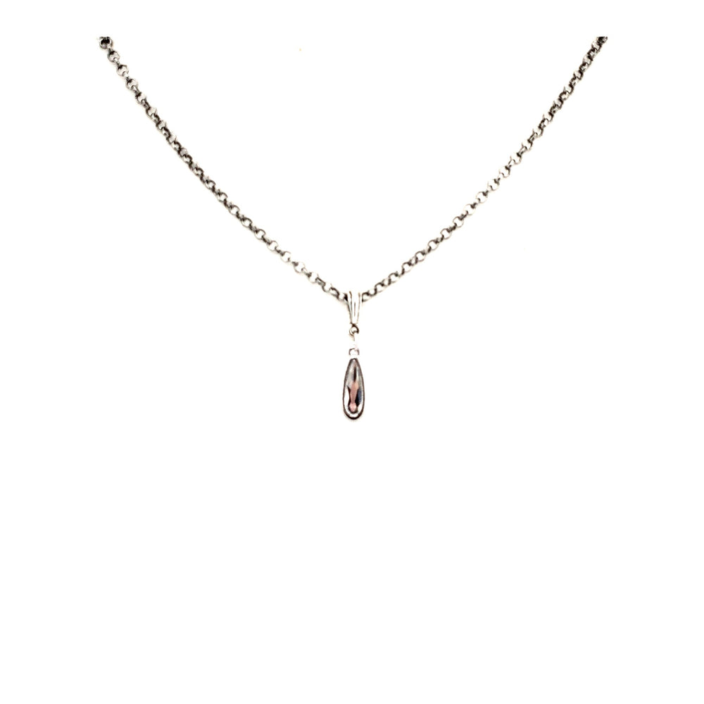 DARLING SHIMMER RAINDROP CHROME NECKLACE