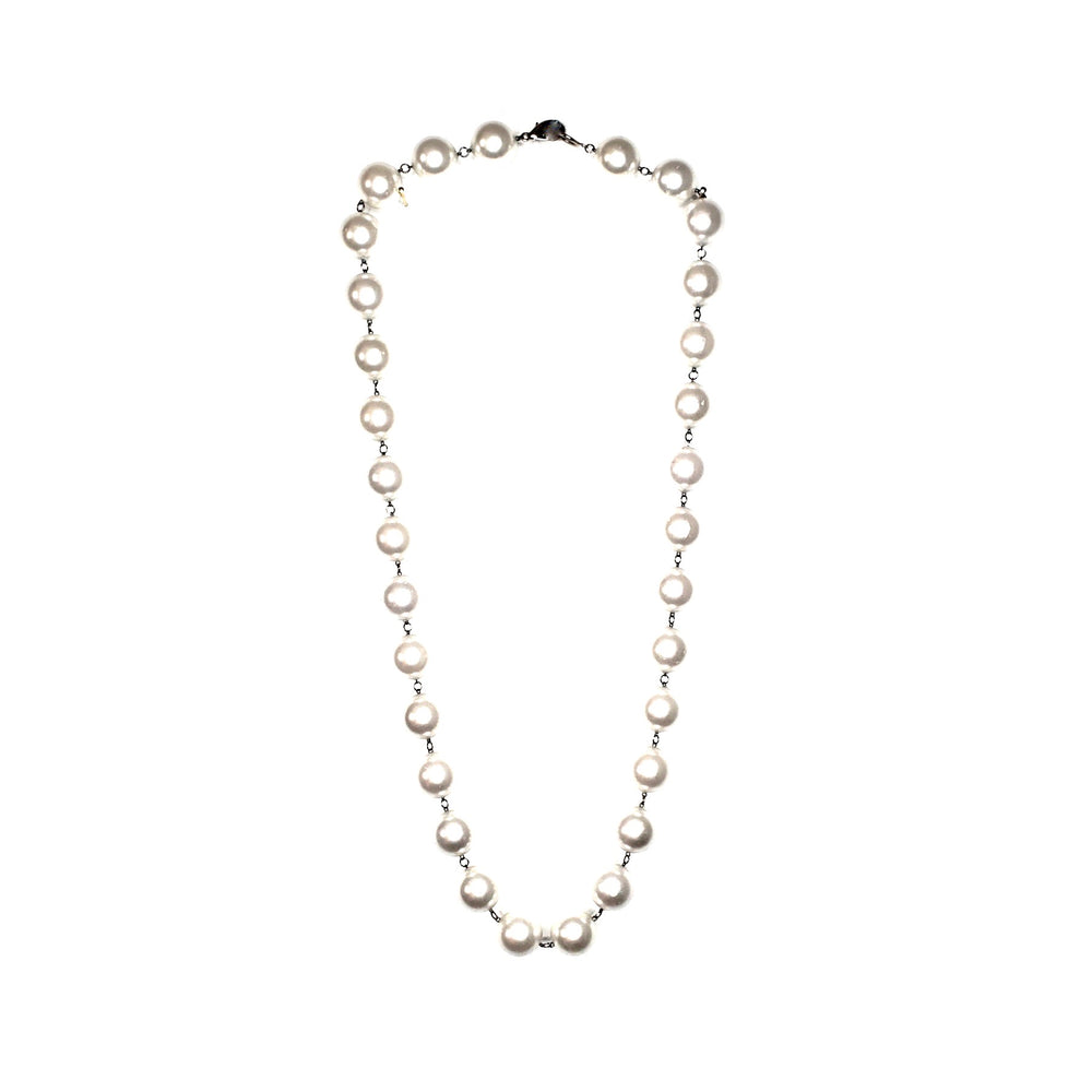 JUMBO WHITE PEARL LONG NECKLACE