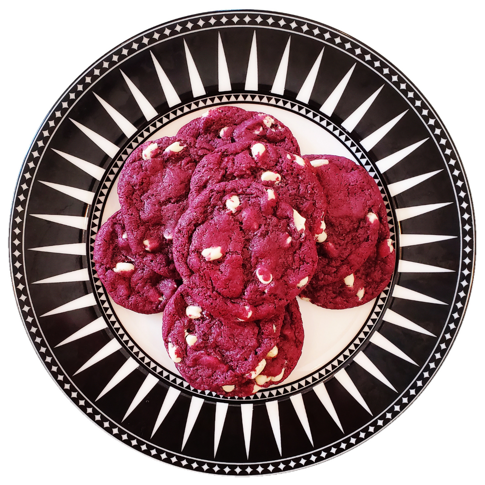 RED (PURPLE) VELVET WHITE CHOCOLATE CHIP COOKIES