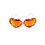 LOLITA SWEET PEACH ACID RHINESTONE HEART SUNGLASSES