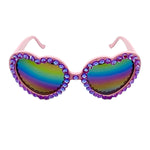 LOLITA VIOLET LIGHT RHINESTONE HEART SUNGLASSES