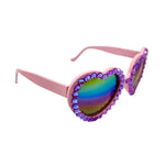 LOLITA VIOLET LIGHT RHINESTONE HEART SUNGLASSES