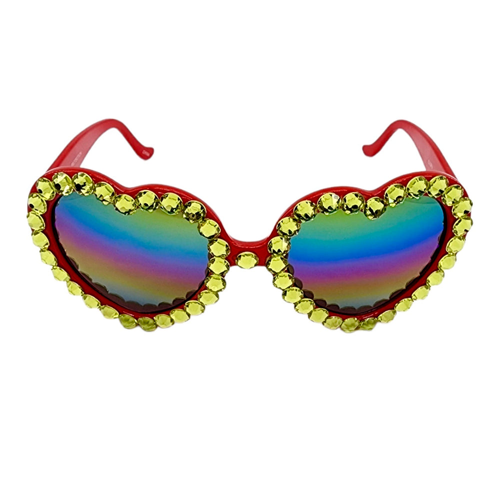 LOLITA CITRUS MAGIC RHINESTONE HEART SUNGLASSES