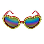 LOLITA CITRUS MAGIC RHINESTONE HEART SUNGLASSES