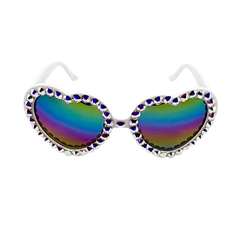 LOLITA OPAL MOON RHINESTONE HEART SUNGLASSES