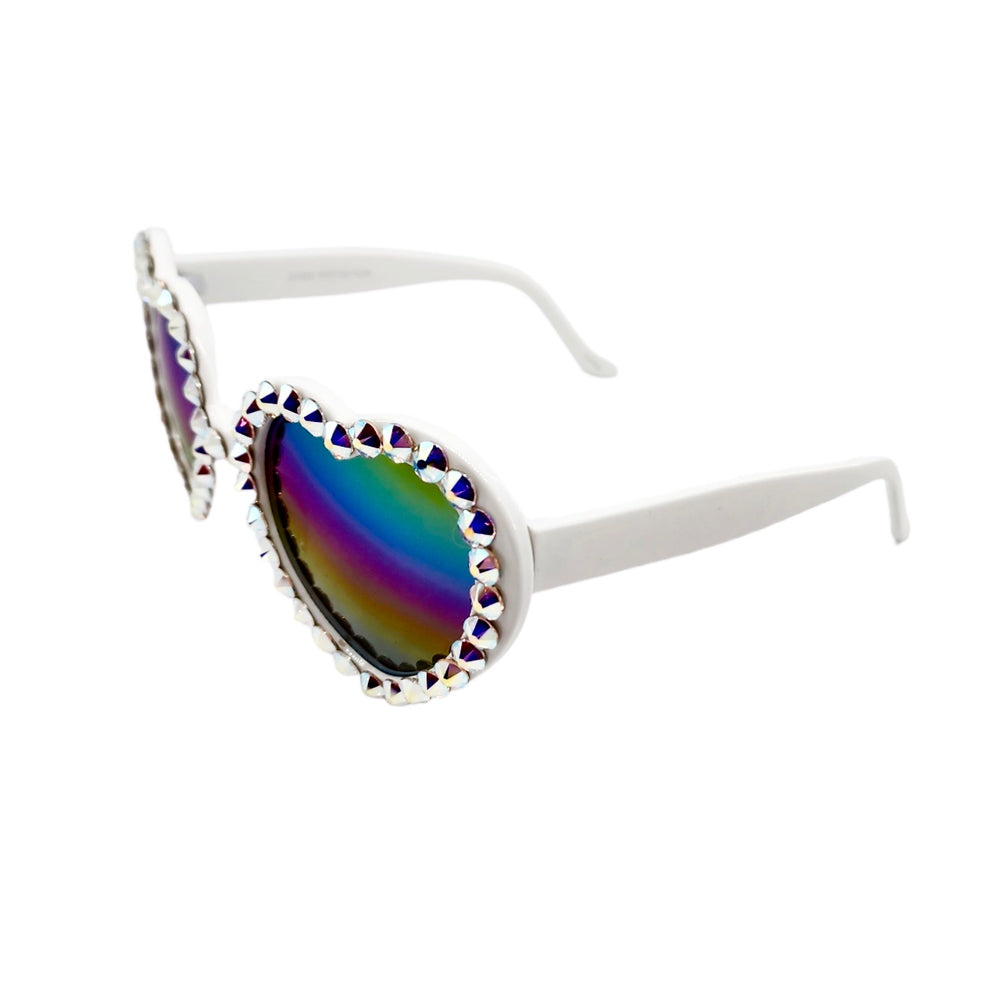 LOLITA OPAL MOON RHINESTONE HEART SUNGLASSES