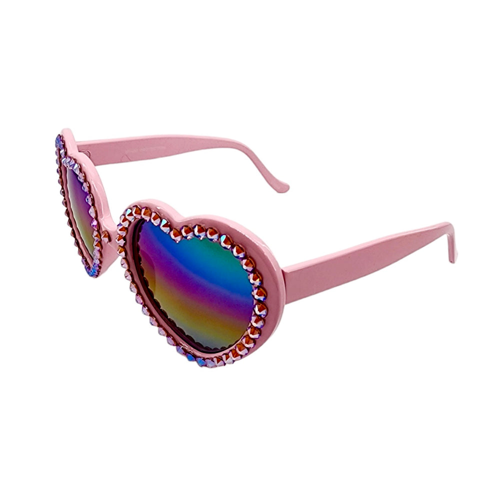 LOLITA SUN SHIMMER RHINESTONE HEART SUNGLASSES