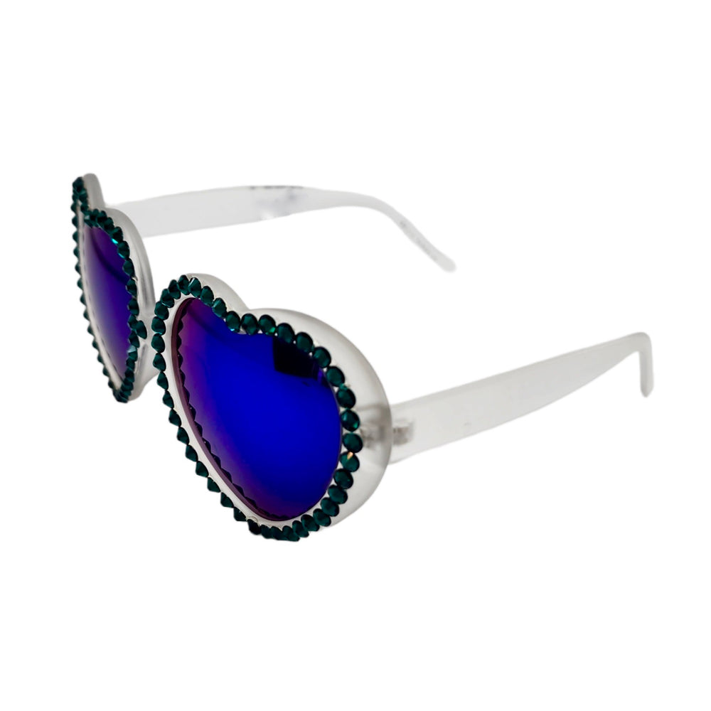 LOLITA DRAGON RHINESTONE HEART SUNGLASSES