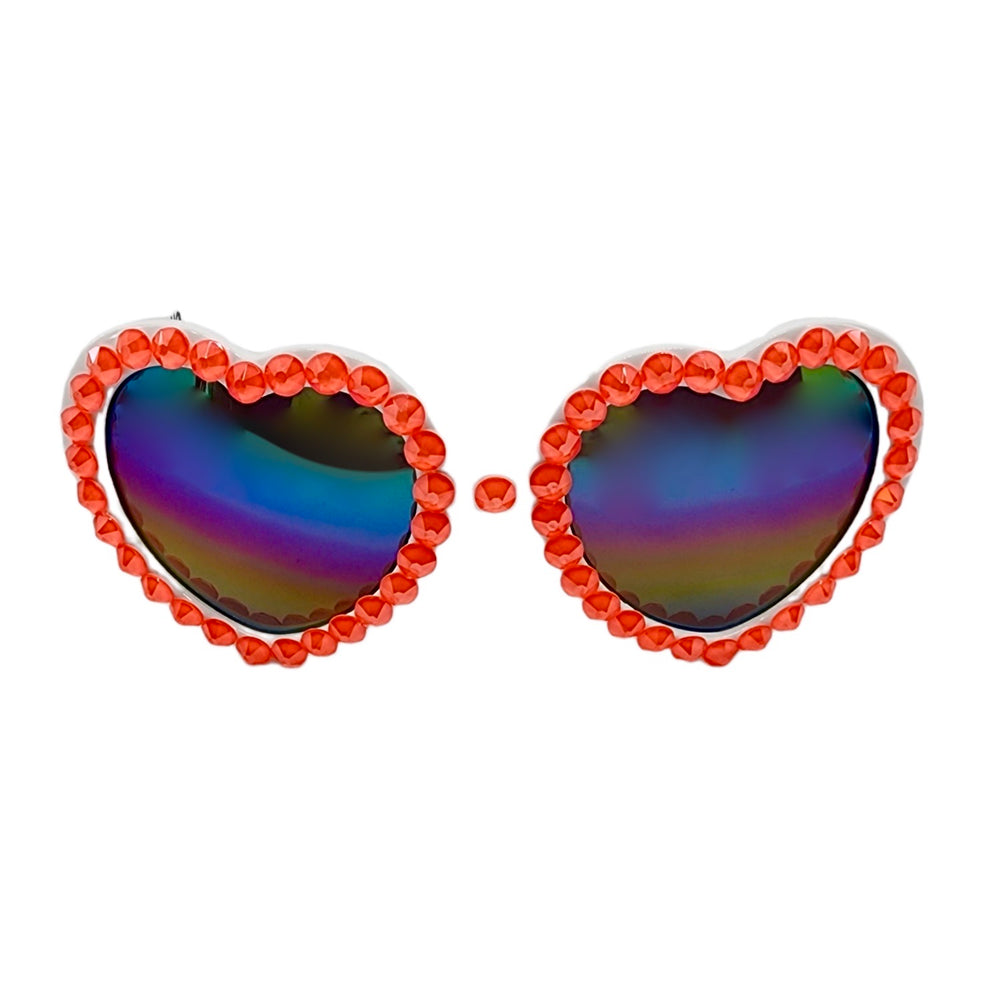 LOLITA CHESHIRE RHINESTONE HEART SUNGLASSES