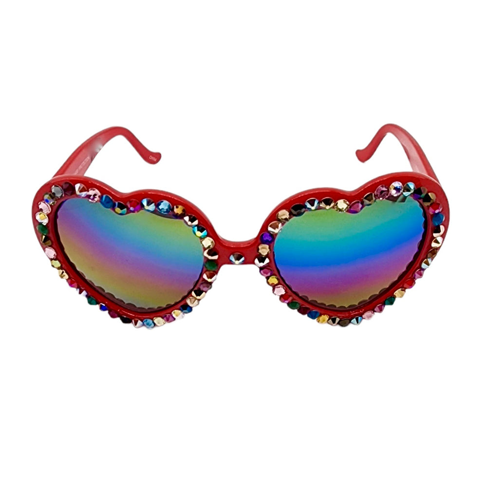 LOLITA CARNIVAL RHINESTONE HEART SUNGLASSES