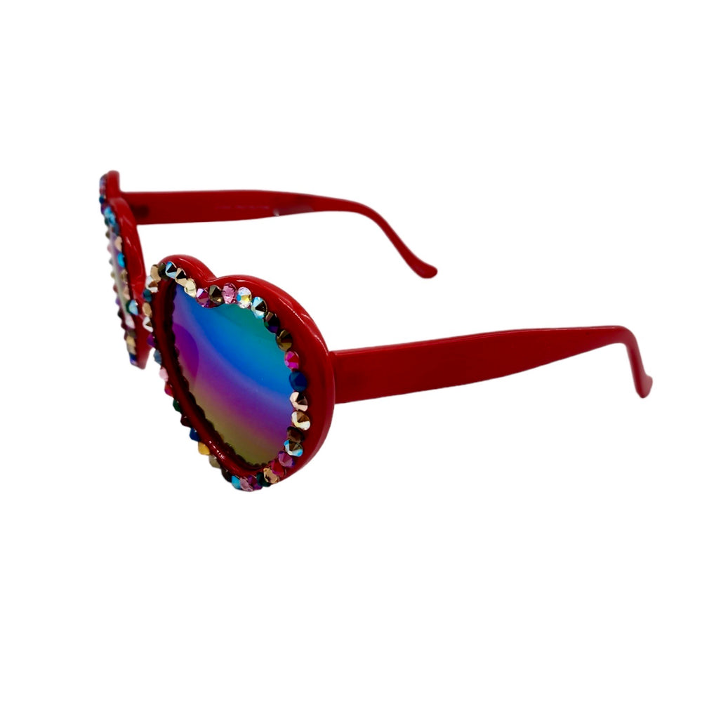 LOLITA CARNIVAL RHINESTONE HEART SUNGLASSES