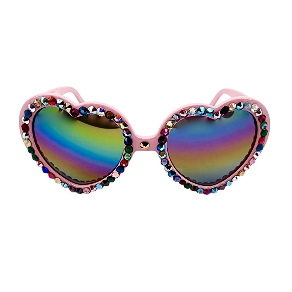 LOLITA CARNIVAL RHINESTONE HEART SUNGLASSES