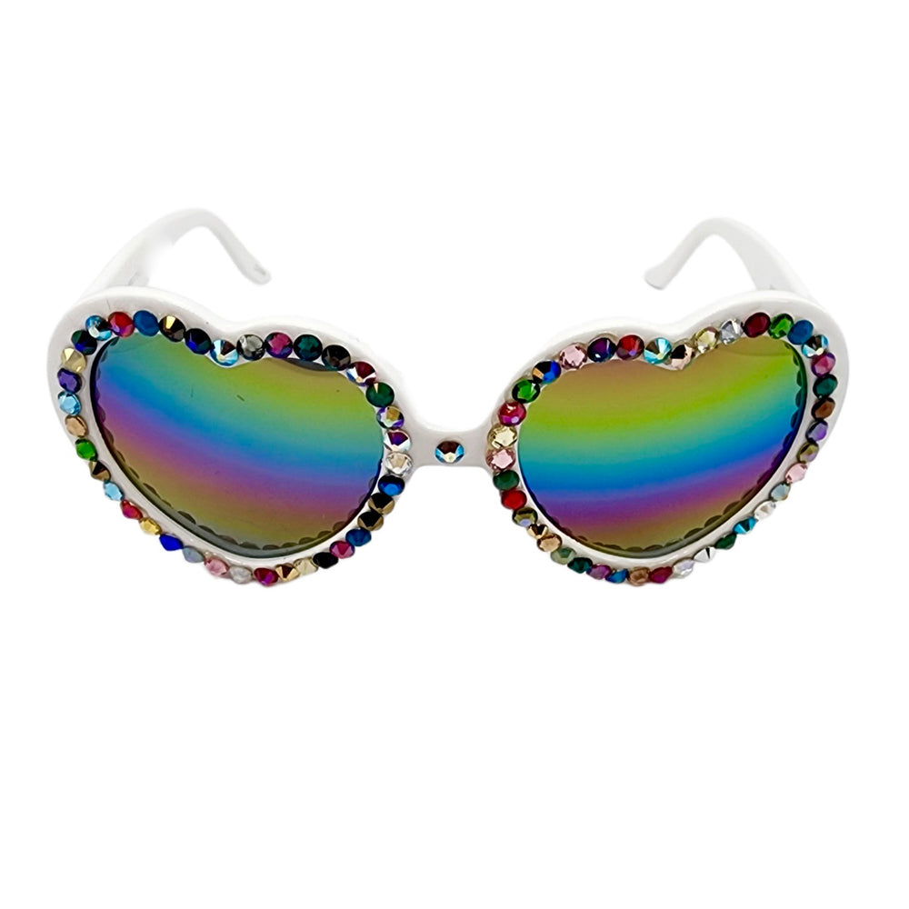 LOLITA CARNIVAL RHINESTONE HEART SUNGLASSES