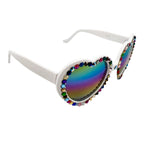 LOLITA CARNIVAL RHINESTONE HEART SUNGLASSES