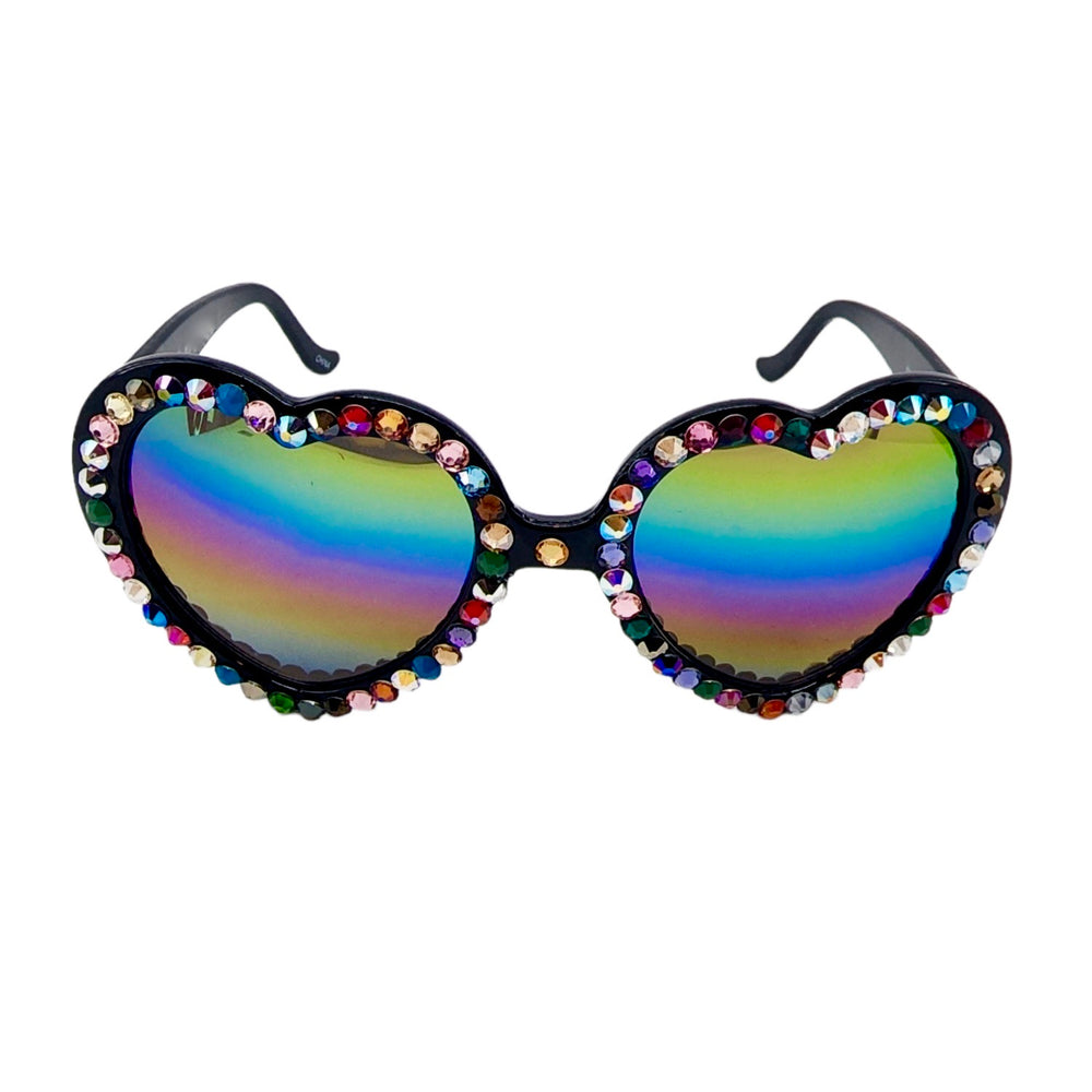 LOLITA CARNIVAL RHINESTONE HEART SUNGLASSES