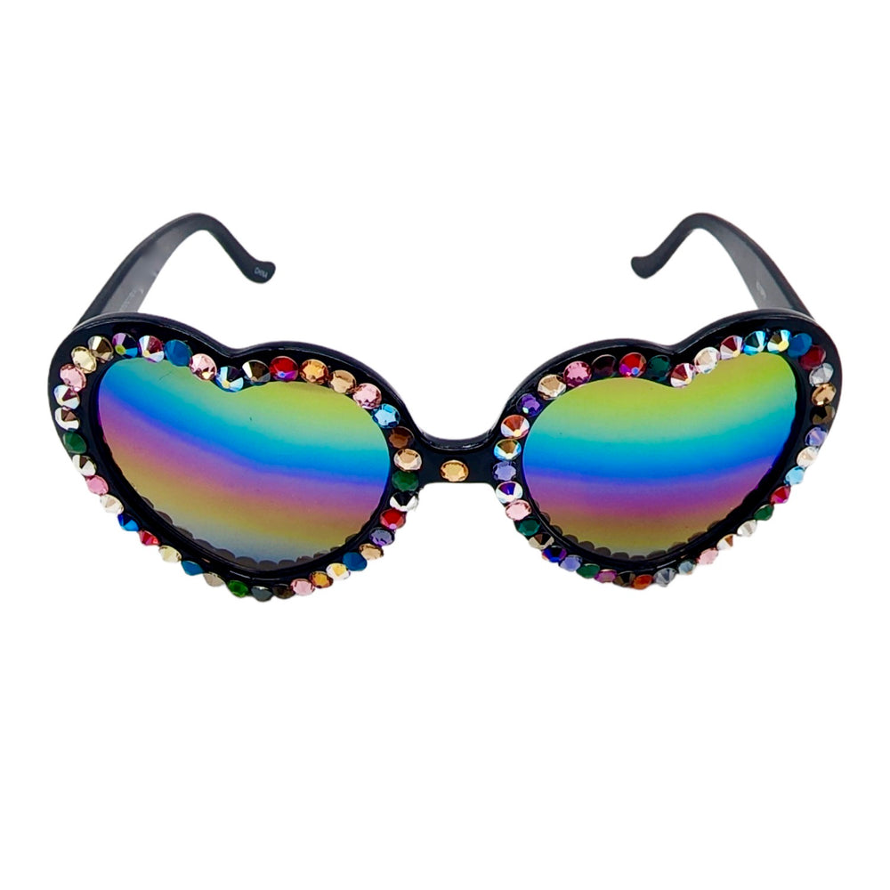 LOLITA CARNIVAL RHINESTONE HEART SUNGLASSES