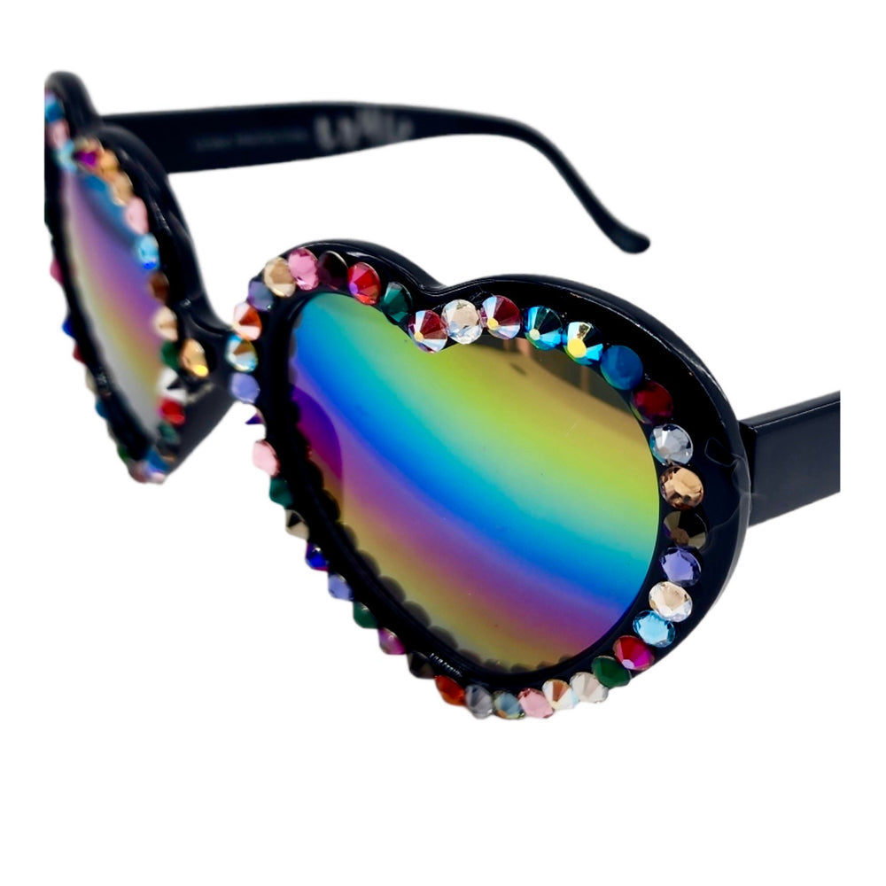 LOLITA CARNIVAL RHINESTONE HEART SUNGLASSES