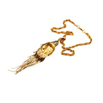 EGYPTIAN GOLD HATSHEPSUT SAGE FRINGE NECKLACE