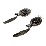 PONDEROSA GUNSMOKE CONCHO EARRINGS