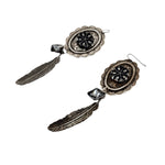 PONDEROSA GUNSMOKE CONCHO EARRINGS