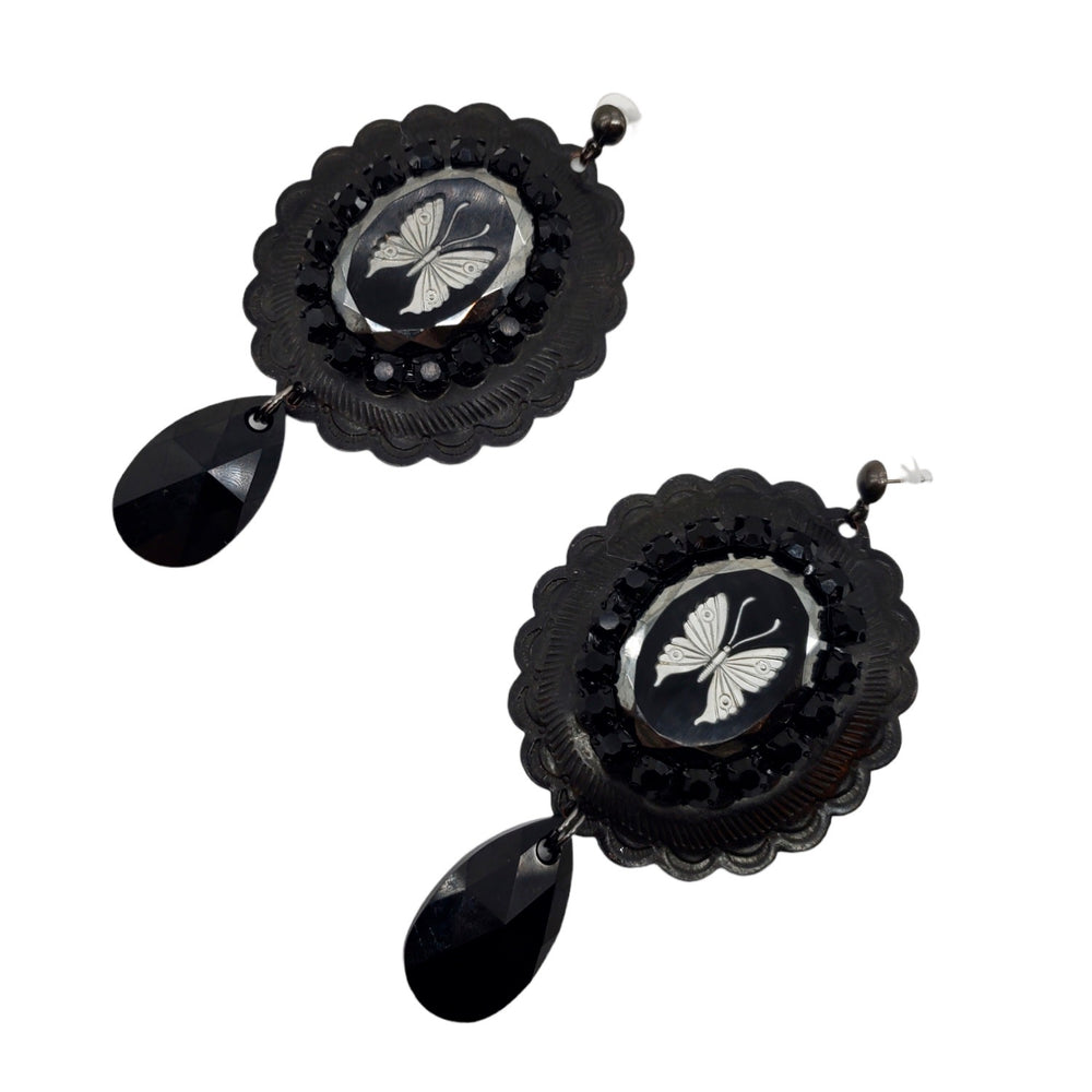 PONDEROSA DEADMAN CONCHO EARRINGS