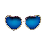 LOLITA LIMELIGHT RHINESTONE HEART SUNGLASSES