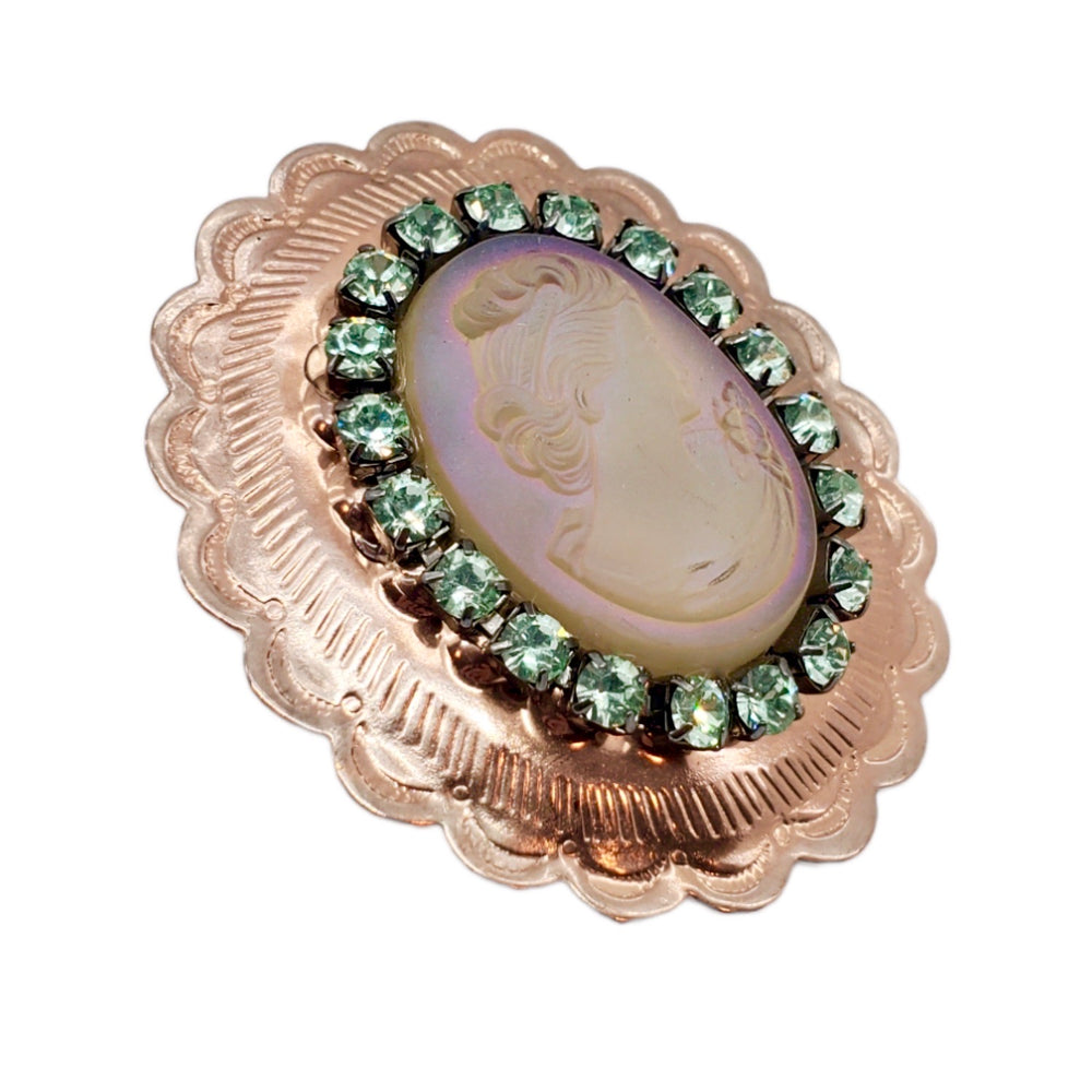 PONDEROSA SPANISH LAVENDER CAMEO CONCHO RING