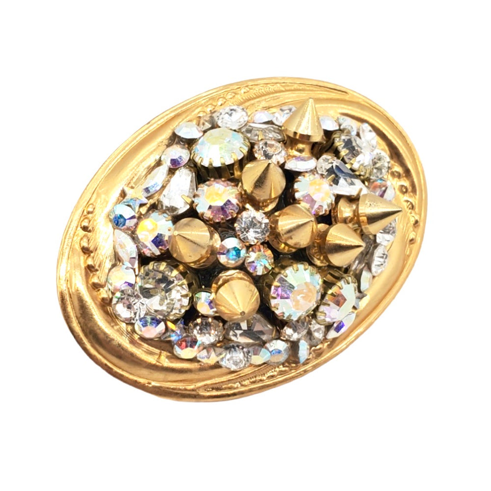 GOLDEN DRAGON SPIKE COCKTAIL RING