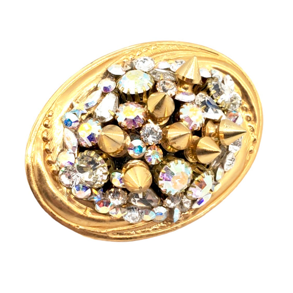 GOLDEN DRAGON SPIKE COCKTAIL RING