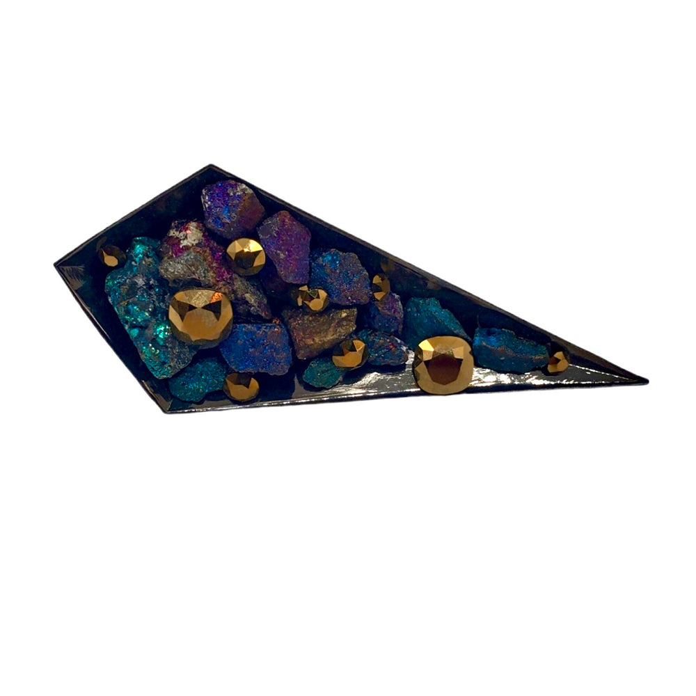 GILDED PEACOCK SNUFF RING