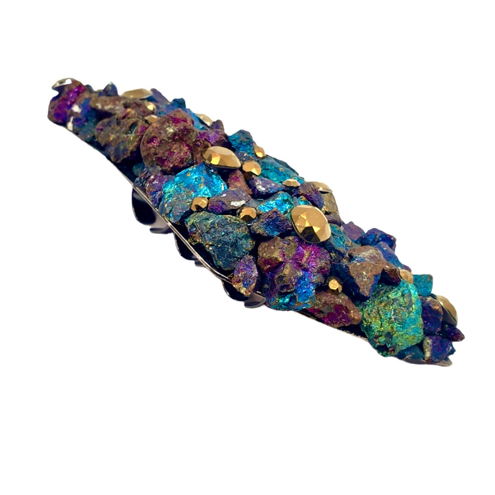 GILDED PEACOCK KNUCKLE DUSTER RING