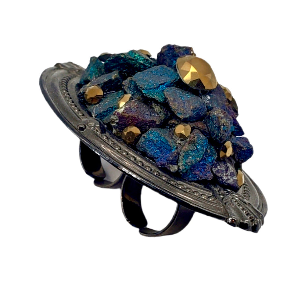 GILDED PEACOCK ROYAL RING